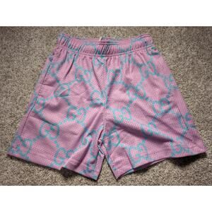 NWOT Bravest Studios Gucci-esk Mesh Shorts Pink Mens Sz XS